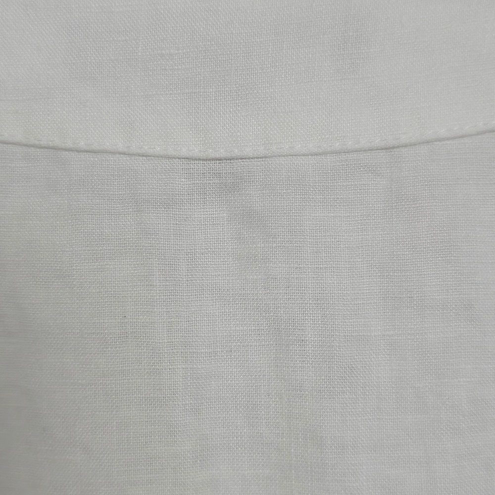 Tommy‎ Bahama Linen Silk Tunic Top Women's White Split Neck Pocket Blouse Small - Picture 10 of 10